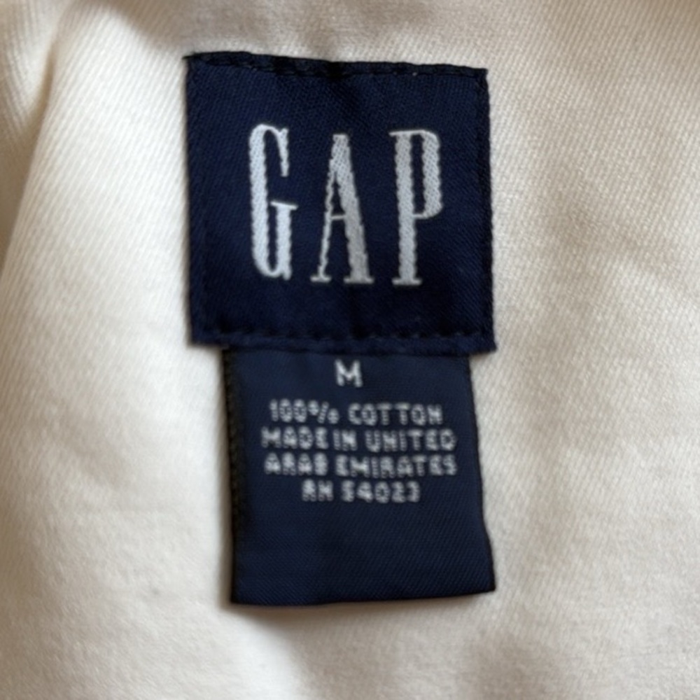 Gap White Button-Up Jacket With Pockets Size Medi… - image 7